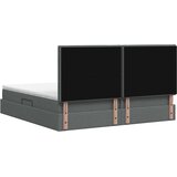 s madracem i skladištem Tamnosiva 200 x 200 cm tkanina | shoptok.hr