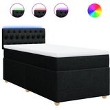  Box spring krevet s madracem crni 80 x 200 cm od tkanine | shoptok.hr