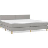 Maison Chic Box spring postelja - Vzmetna postelja z vzmetnico svetlo siva 200x200 cm blago SL19240, (21894164) | Shoptok.si