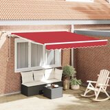  Skrovita tenda Crvena 300 x 250 cm Poliester i metal | shoptok.hr