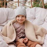 BabyOno Pletena pamučna dekica obostrana 75x100 cm, bež | shoptok.hr