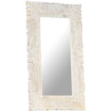  Ogledalo bijelo 80 x 50 cm od masivnog drva manga | shoptok.hr