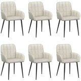  Trpezarijske stolice 6 pcs Baršun Krem 57 x 50 x 85 cm | Eponuda.ba