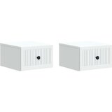  Noćni ormarić za montažu na zid 2 pcs Bijela 33 x 34 5 x 20 cm - Bijela 2 | shoptok.hr