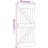  Drsna vrata s kompletom vodil 90x210 cm trdna borovina, (20804595) | Shoptok.si