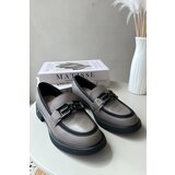 VINCEZA Elegant Leather Women's Moccasins Dark Beige Triana | shoptok.hr
