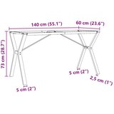  Noge za blagovaonski stol Y-oblika 140x60x73cm čelik | shoptok.hr