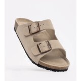 GOODIN Women's leather flip-flops beige | Shoptok.si