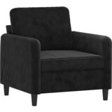  The Living Store Fotelj črn 60 cm žamet - Enosed, (21495034) | Shoptok.si