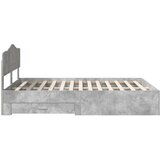  Konstrukcija postelje z vzglavjem Betonsko siva 140 x 200 cm, (5000102556) | Shoptok.si