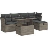 vidaXL 6-dijelni set vrtnih sofa od poliratana s jastucima sivi | shoptok.hr