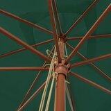  Vrtni suncobran s drvenim stupom zeleni 300 x 300 x 273 cm | Eponuda.com