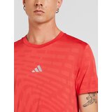 Adidas Tehnička sportska majica 'GYM+' svijetlosiva / svijetlo crvena | shoptok.hr