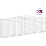  Lučne gabionske košare 9 kom 400x30x120/140cm pocinčano željezo | shoptok.hr