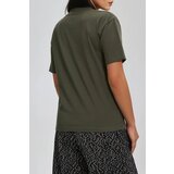 Marisse Olive V-Neck T-Shirt | Shoptok.si