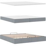  Otomanski krevet s madracem svjetlosivi 200x200 cm tkanine | Eponuda.com