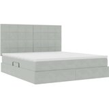  Krevet s prostorom za pohranu s LED-om s madracem Svijetlo siva | shoptok.hr