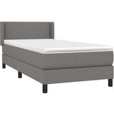  Box spring postelja z vzmetnico temno siva 80x200 cm blago, (20727310) | Shoptok.si