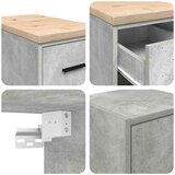 vidaXL Garažne omare 2 kosa betonsko siv inženirski les | Shoptok.si