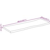 Stolna ploča 140x40x2,5cm od masivnog drva manga sa živim rubom | shoptok.hr