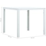 vidaXL Stolić za kavu bijeli 78 x 78 x 74 cm HDPE s izgledom drva | shoptok.hr