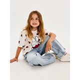Sinsay Wide leg traperice s vezenjem straga s dodatkom viskoze | shoptok.hr