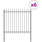  Vrtna ograja s konicami, siva, 10,2 x 1,5 m, jeklo | Shoptok.si