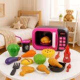  Microwave Toy For Kids Food 360 Rotation Lights Sounds Pink | Shoptok.si