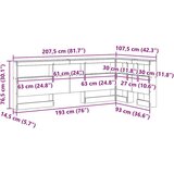 Skladišno uzglavlje Betonski sivi 90 cm Konstruirano drvo | shoptok.hr