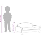  Dječja fotelja svjetlosiva 70 x 45 x 30 cm od tkanine | Eponuda.com