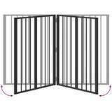  Vrata za pse 4 pcs Crna 60 x 80 cm Cinkani čelik | Shoptok.si
