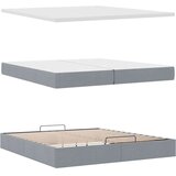 vidaXL okvir kreveta s madracima svijetlosivi 200x200cm od tkanine | shoptok.hr