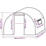  Zamjenski pokrov za plastenik (4,5 m²) 3 x 1,5 x 2 m prozirni | shoptok.hr