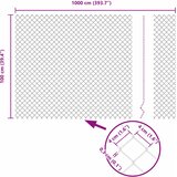  Zavareno žičano ogradno mreža s betonskom podlogom 10 x 1 m | shoptok.hr