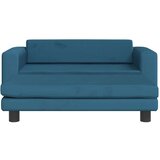  Krevet za pse s produžetkom plavi 100 x 50 x 30 cm baršunasti | shoptok.hr