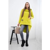 Kesi Sweatshirt with a long back and kiwi hood | shoptok.hr