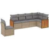 6-dijelni set vrtnih sofa s jastucima bež od poliratana | shoptok.hr