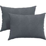 vidaXL Blazine za kavč 2 pcs Temno siva 70 x 50 cm Žametna tkanina | Shoptok.si