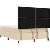  Krevet s podlogom i madracem krem 160x200 cm tkanina | shoptok.hr