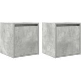  Zidni noćni ormarići 2 kom siva betona 38x34x40 cm | shoptok.hr