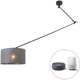 QAZQA Pametna viseča svetilka črna s senčnikom temno siva 35 cm vklj. Wifi A60 - Blitz | Shoptok.si