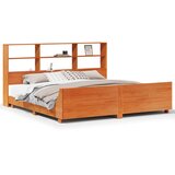  Okvir kreveta bez madraca voštano smeđi 200x200 cm od borovine | shoptok.hr