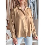 DStreet Koszula damska one size oversize SATINIA beżowa | Shoptok.si