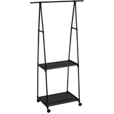 crni metalni mobilni stalak za odjeću 84x43x156 cm –