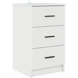 vidaXL Nočna omarica s predalom Bela z visokim sijajem 38 x 38 x 66 cm | Shoptok.si
