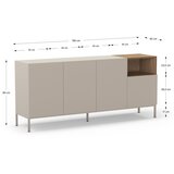 Marckeric Kremno bela komoda 180x80 cm Cailin – | Shoptok.si