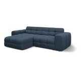 Micadoni Temno modra kotna sedežna garnitura z ležalnikom (levi kot) Kendal – | Shoptok.si