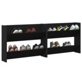 vidaXL Ormarići za cipele na zidu 2 pcs Crni hrast 60 x 18 x 60 cm | shoptok.hr