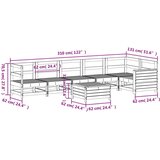  7-dijelni set vrtnih sofa od impregnirane borovine | shoptok.hr
