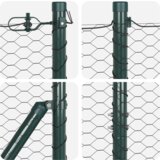 vidaXL Heksagonalna Ograda Siva 1x50 m Čelik | shoptok.hr
